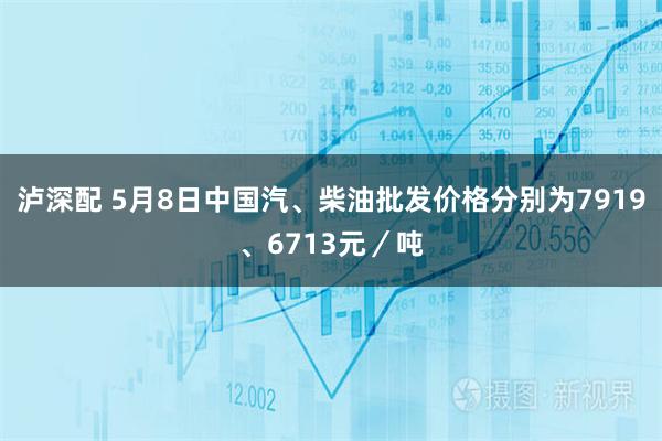 泸深配 5月8日中国汽、柴油批发价格分别为7919、6713元／吨